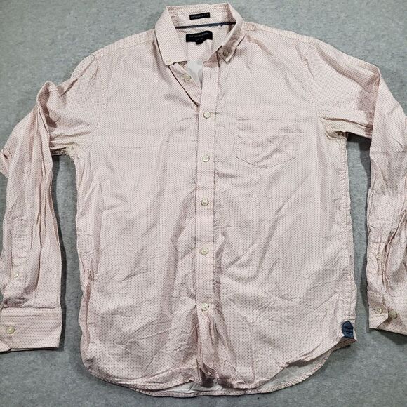 Banana Republic Mens‎ Medium Pink Untucked Fit Oxford Long Sleeve Shirt - Picture 6 of 11